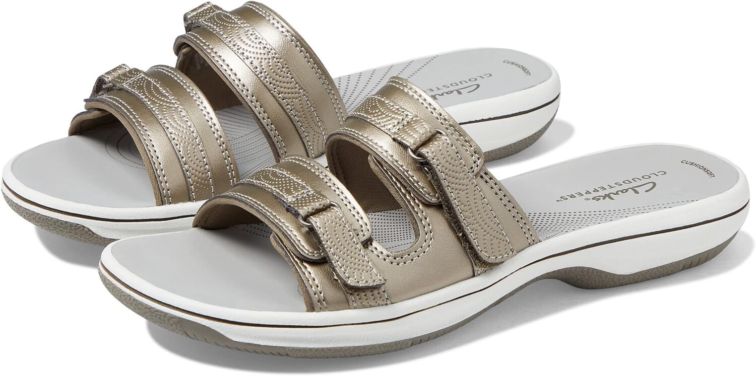 

Сандалии на плоской подошве Breeze Piper Clarks, цвет Pewter Synthetic