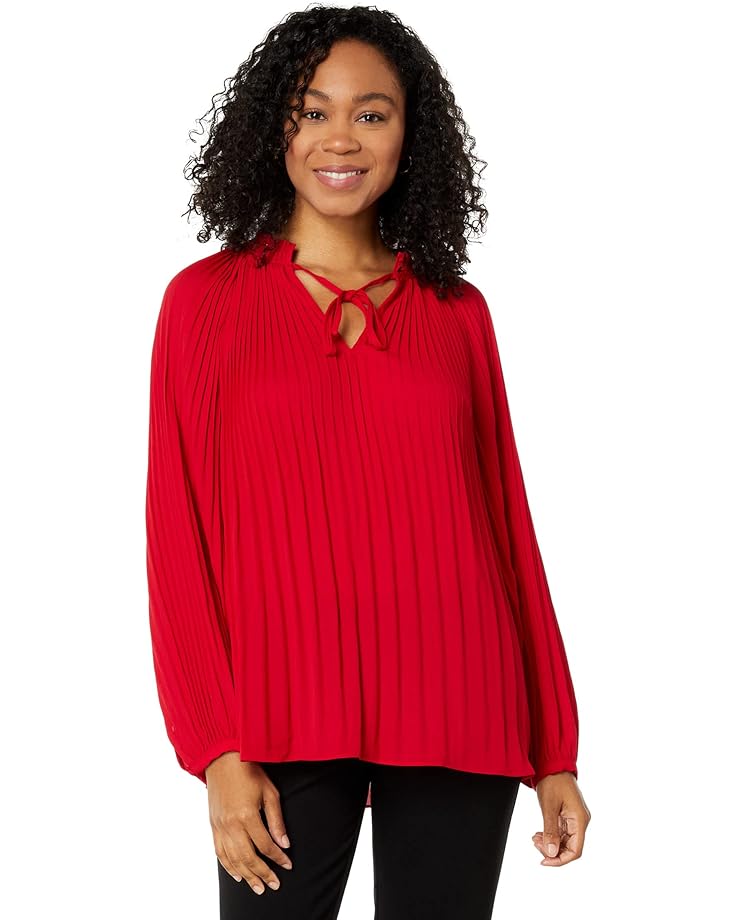 flynn vince red war Блуза Vince Camuto Pleated Raglan Mock Neck, цвет Luxe Red