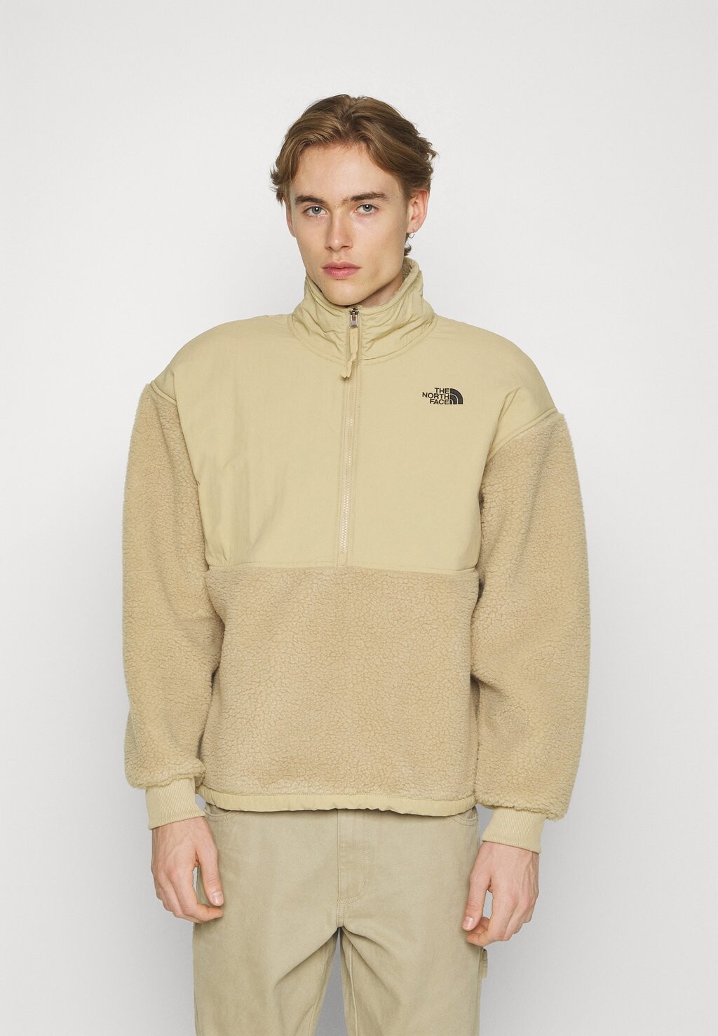 

Флисовый джемпер The North Face PLATTE HIGH 1/4 ZIP, цвет khaki stone