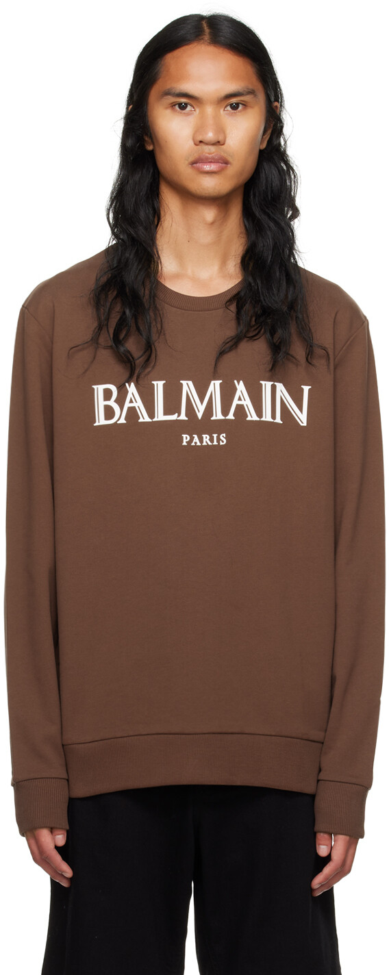 

Коричневый свитшот Balmain