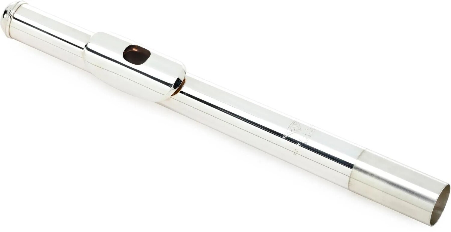 

Головной шарнир Powell Flutes Philharmonic с губной пластиной из стерлингового серебра и стенкой из 14-каратного розового золота — стерлинговое серебро