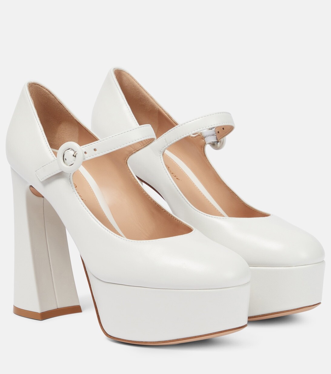 

Кожаные туфли Мэри Джейн Gianvito Rossi, белый