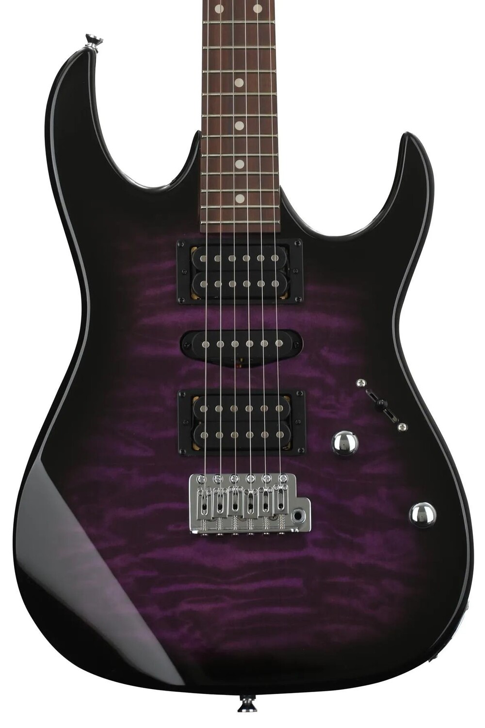 

Электрогитара Ibanez Gio GRX70QA - прозрачный фиолетовый Sunburst
