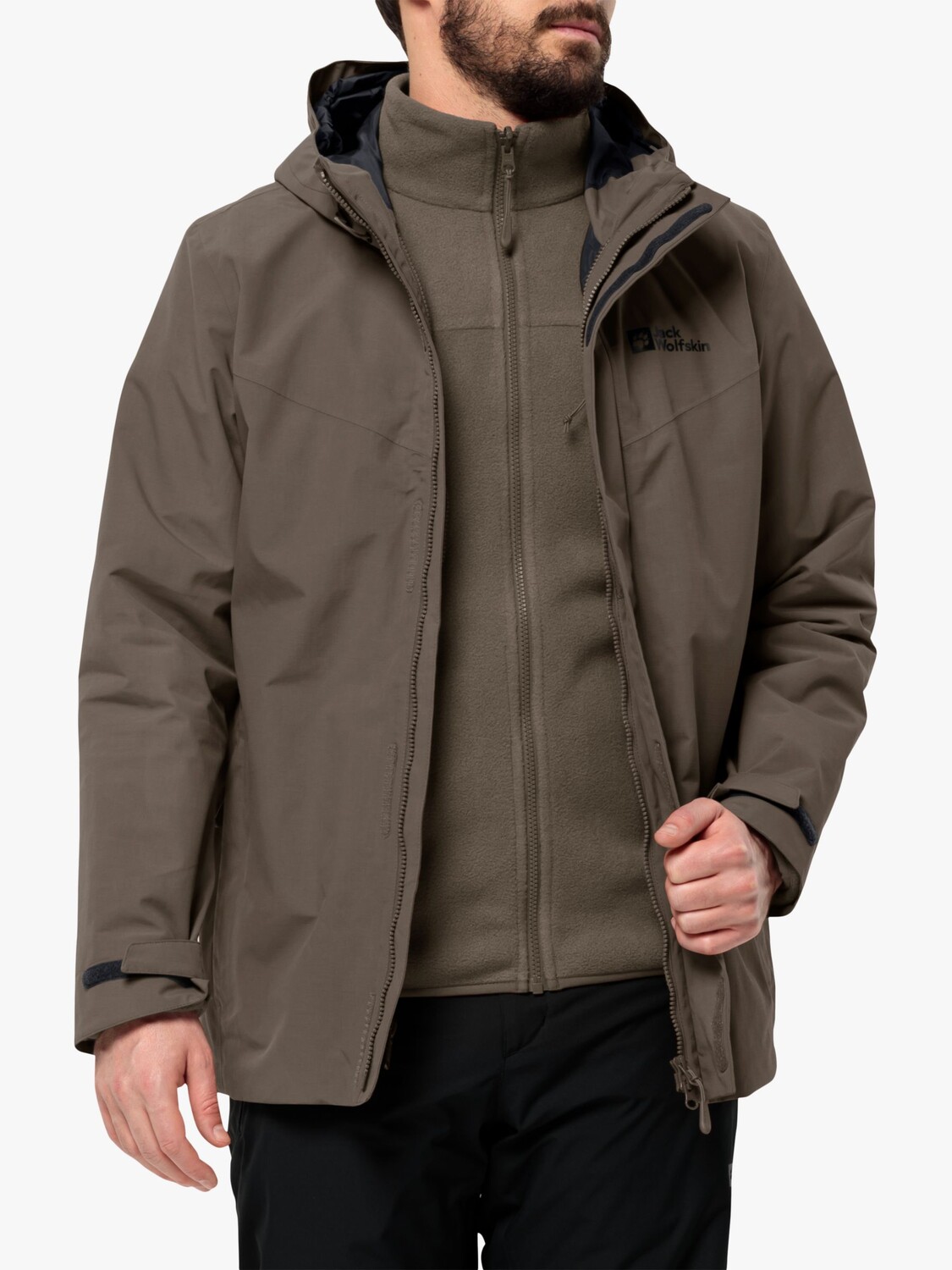 

Куртка Altenberg 3-в-1 Jack Wolfskin, кофе