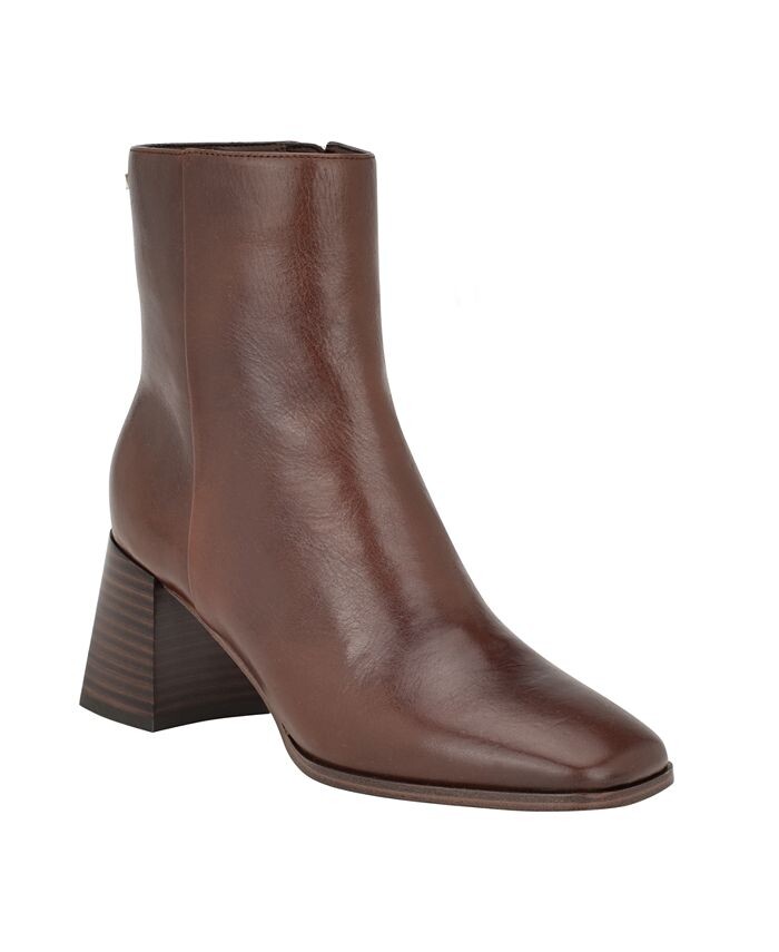 

Женские ботильоны Broma с квадратным носком и зауженным каблуком Calvin Klein, цвет Dark Brown Leather