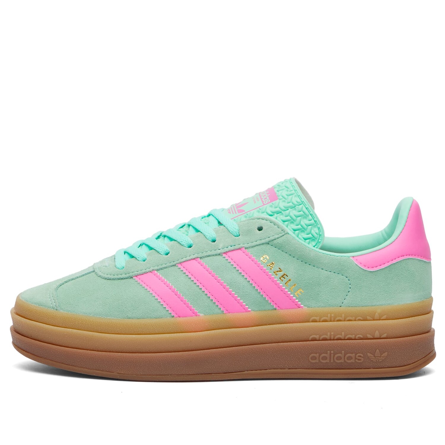 

Кроссовки Adidas Gazelle Bold W, цвет Pulse Mint, Screaming Pink & Gum