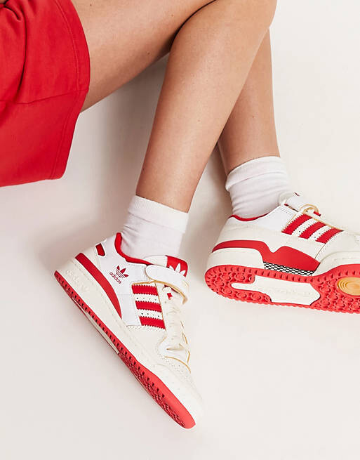 

Бело-красные низкие кроссовки adidas Originals Forum 84, Красный