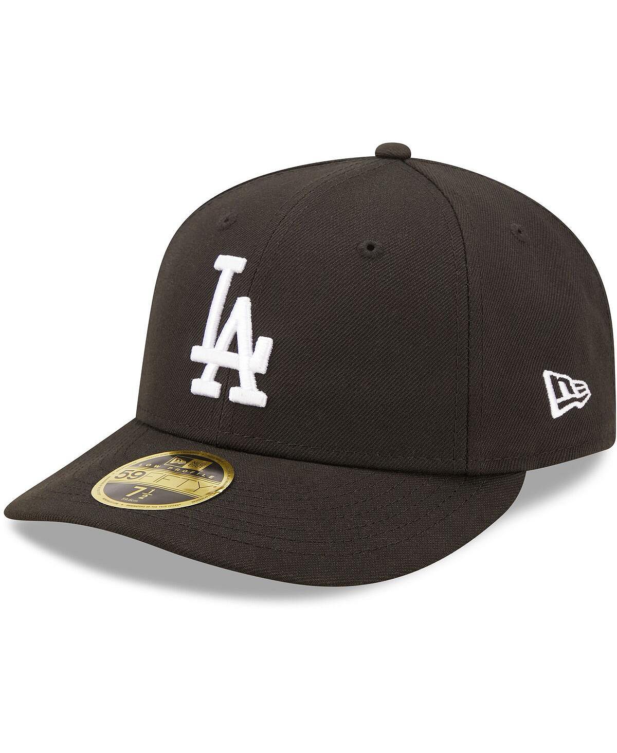 

Мужская приталенная шляпа Los Angeles Dodgers черно-белая с низким профилем 59FIFTY New Era