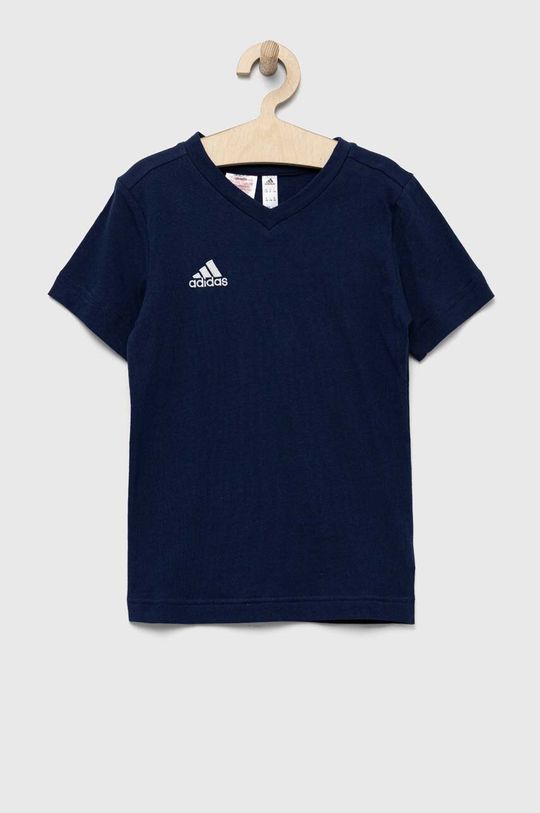 Детская хлопковая футболка adidas Performance ENT22 TEE Y, темно-синий