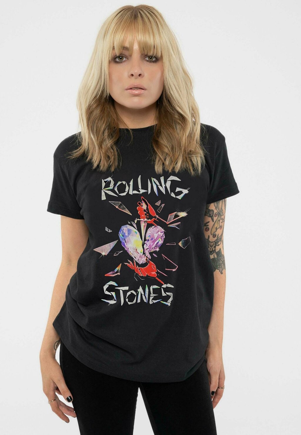 

Футболка с принтом THE ROLLING STONES HACKNEY DIAMONDS HEART Paradiso Clothing, черный