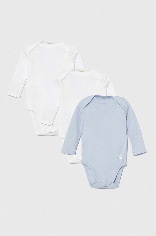 

Три пары хлопковых боди для новорожденных и малышей United Colors of Benetton, синий