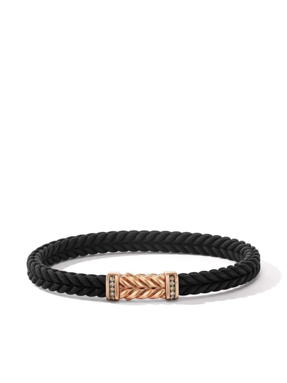 

Браслет Chevron из розового золота с бриллиантами David Yurman, черный