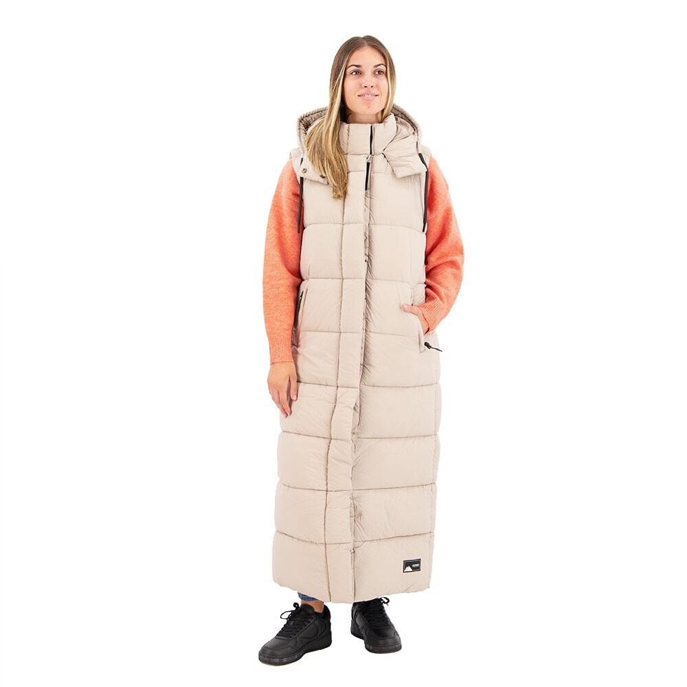 цена Жилет Superdry Ripstop Longline Down Vest, бежевый