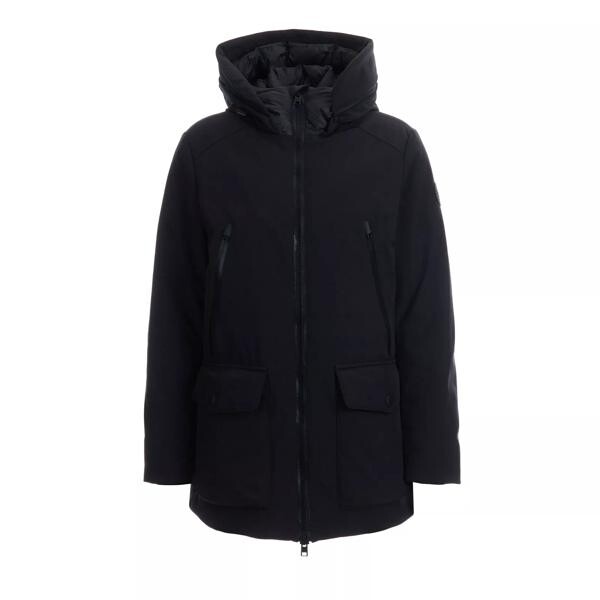 

Пальто soft shell parka black Woolrich, черный