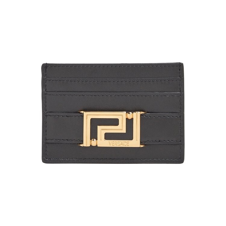 

Картхолдер Versace Leather Card Case, цвет Black/Gold