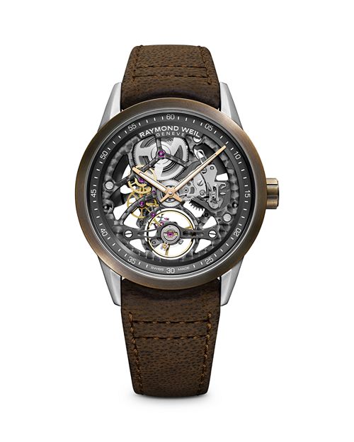 Часы-скелетон Freelancer, 42 мм Raymond Weil, цвет Gray часы скелетон freelancer 42 мм raymond weil цвет gray
