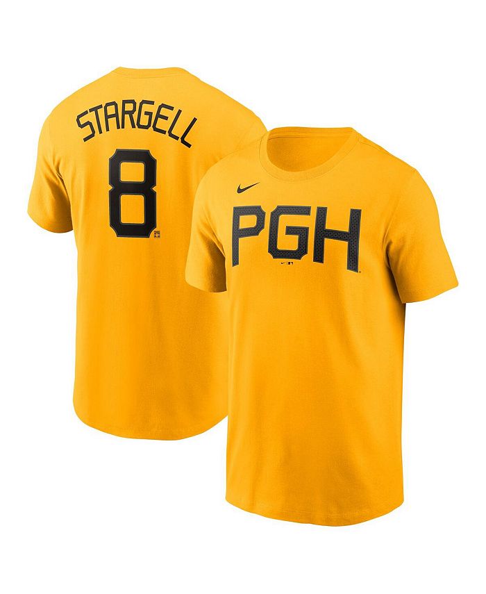 

Мужская футболка Willie Stargell Gold Pittsburgh Pirates 2023 City Connect с именем и номером Nike, золото