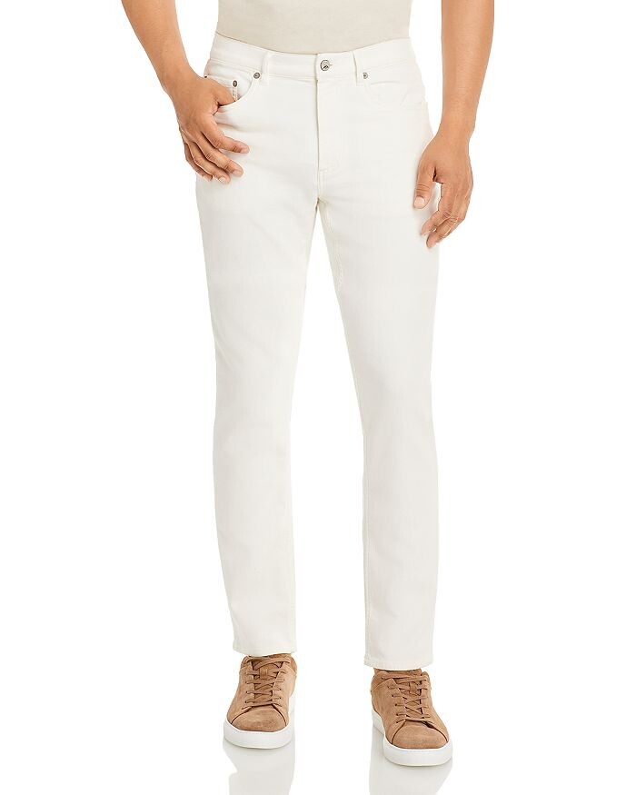 

Брюки Slim Fit из эластичной махровой ткани Faherty, Белый