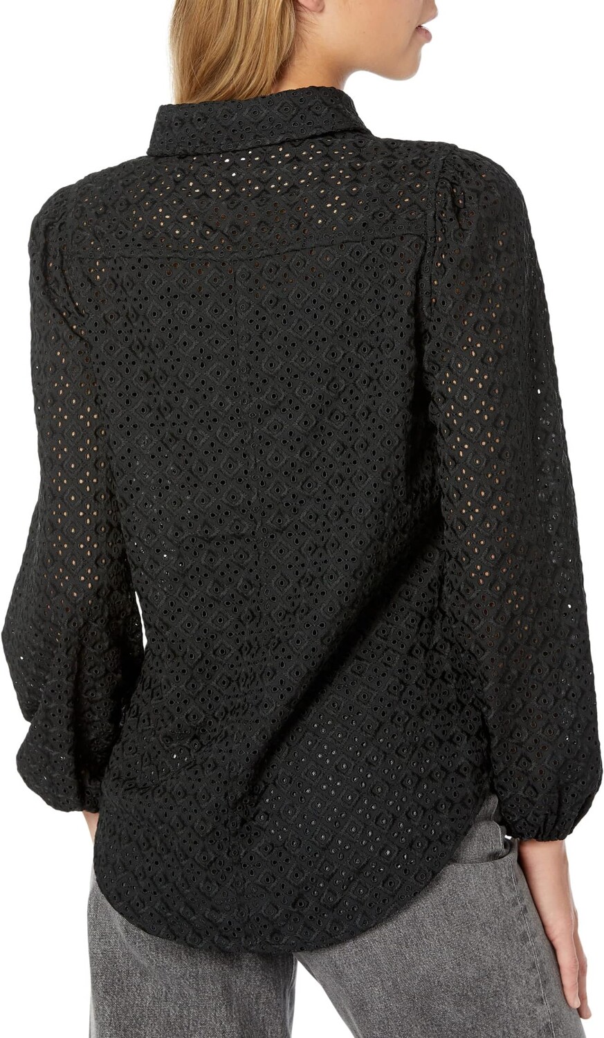 

Рубашка на пуговицах с люверсами Sea Breeze Lilly Pulitzer, цвет Onyx Ditsy Diamond Poly Eyelet