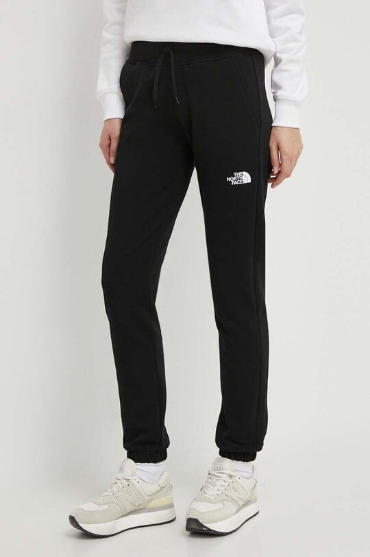 Хлопковые спортивные штаны The North Face, черный