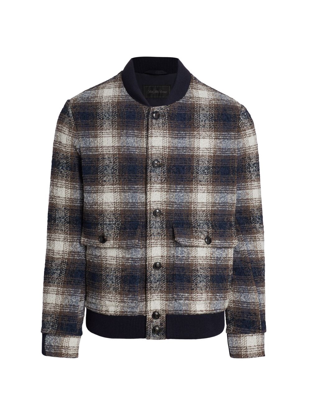 

Бомбер-бомбер Nep Wool Bonbed Saks Fifth Avenue, нави, Серый