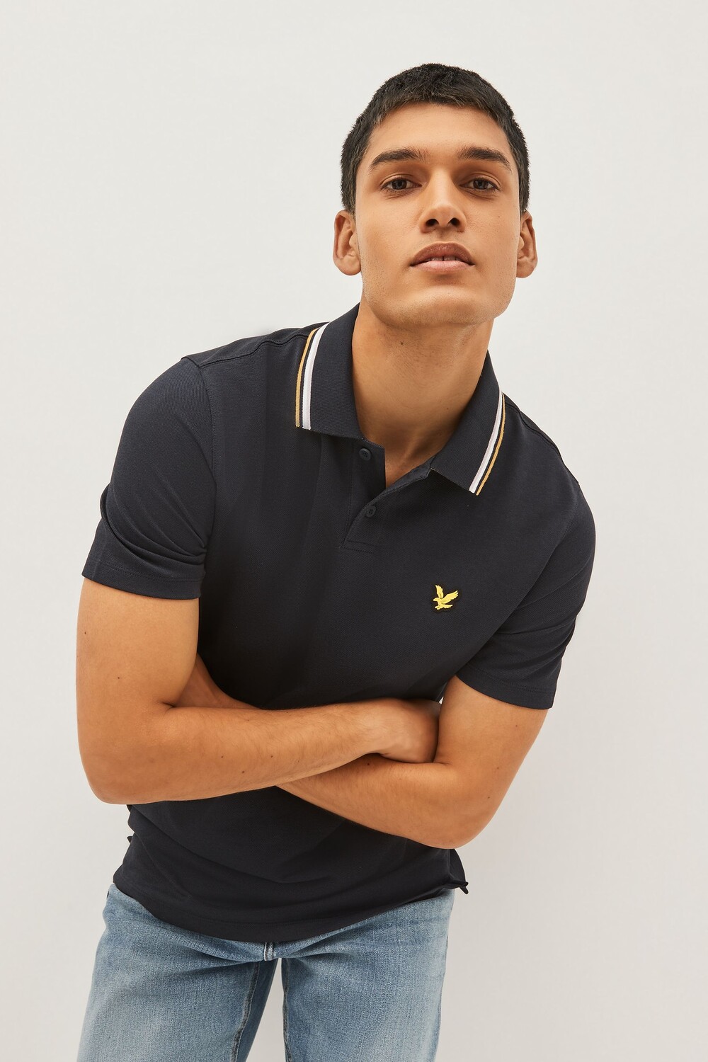 

Рубашка-поло Golf Team с декоративной отделкой Lyle & Scott, синий