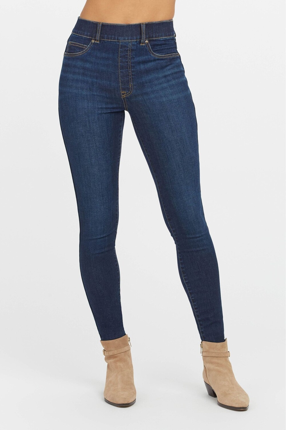 

Джинсы скинни Blue Clean Denim длиной до щиколотки Spanx, синий