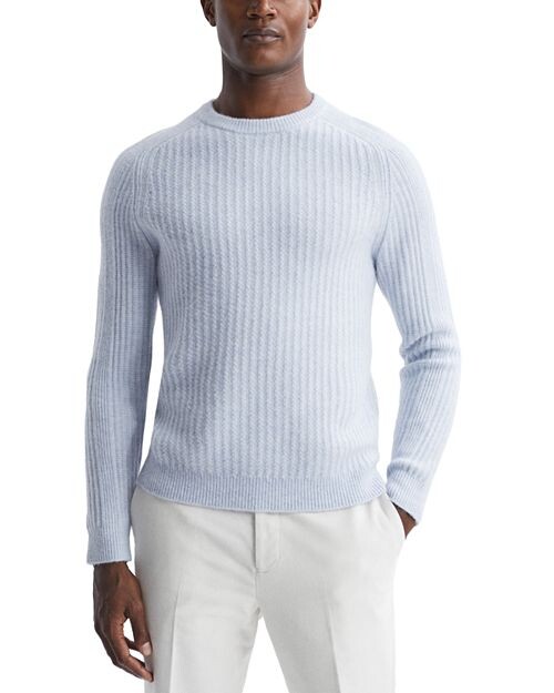 

Меланжевый текстурированный свитер Millerson REISS, цвет Blue