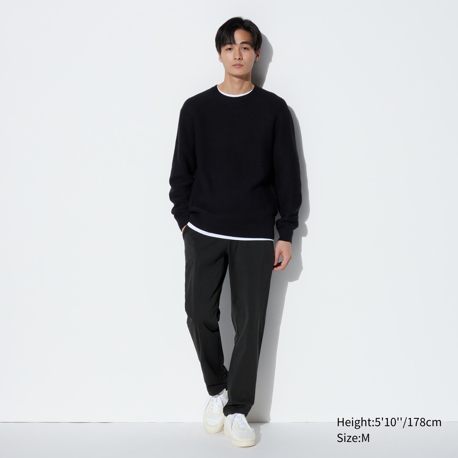 Брюки ultra stretch dry-ex UNIQLO, черный толстовка uniqlo dry stretch черный