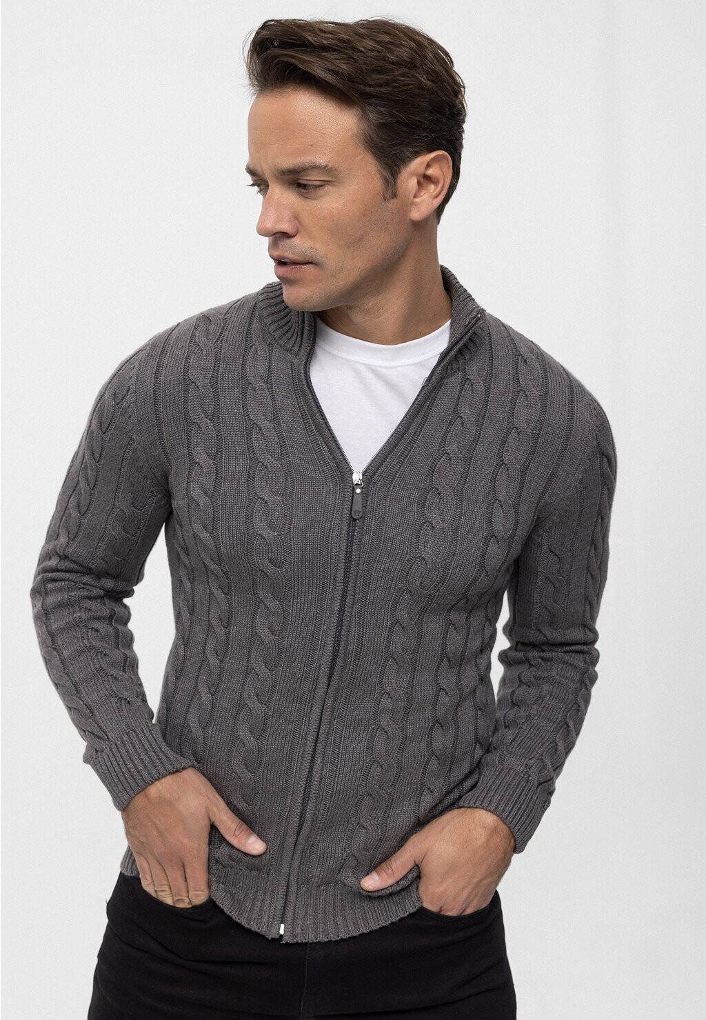 

Кардиган Full Zipper Felix Hardy, цвет anthracite