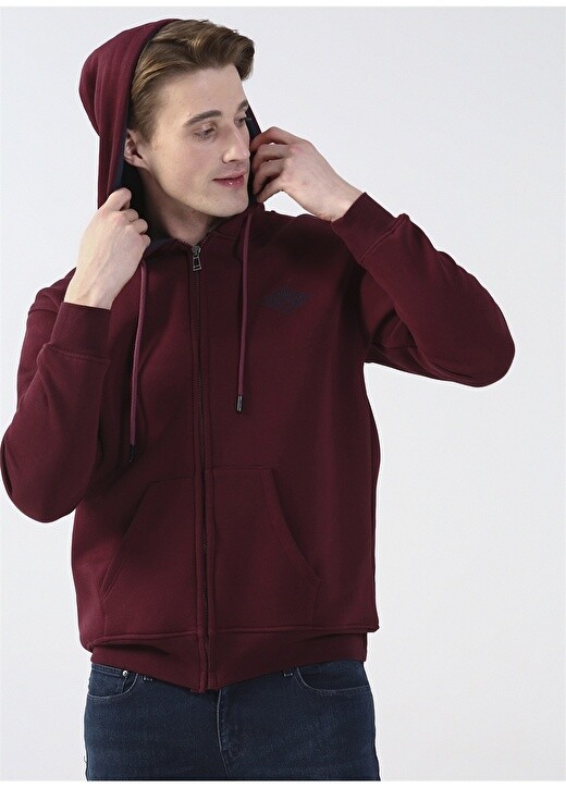 

Мужская темно-серая толстовка с капюшоном Regular Fit и принтом Lee Cooper