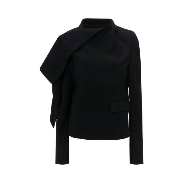 

Куртка drapierte jacke black black J.W. Anderson, черный