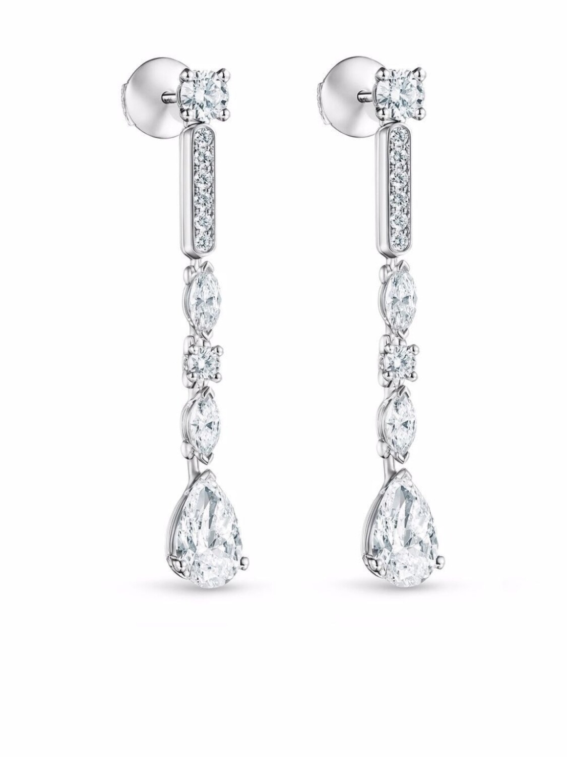 

Серьги Snow Dance из белого золота с бриллиантами De Beers Jewellers, серебряный