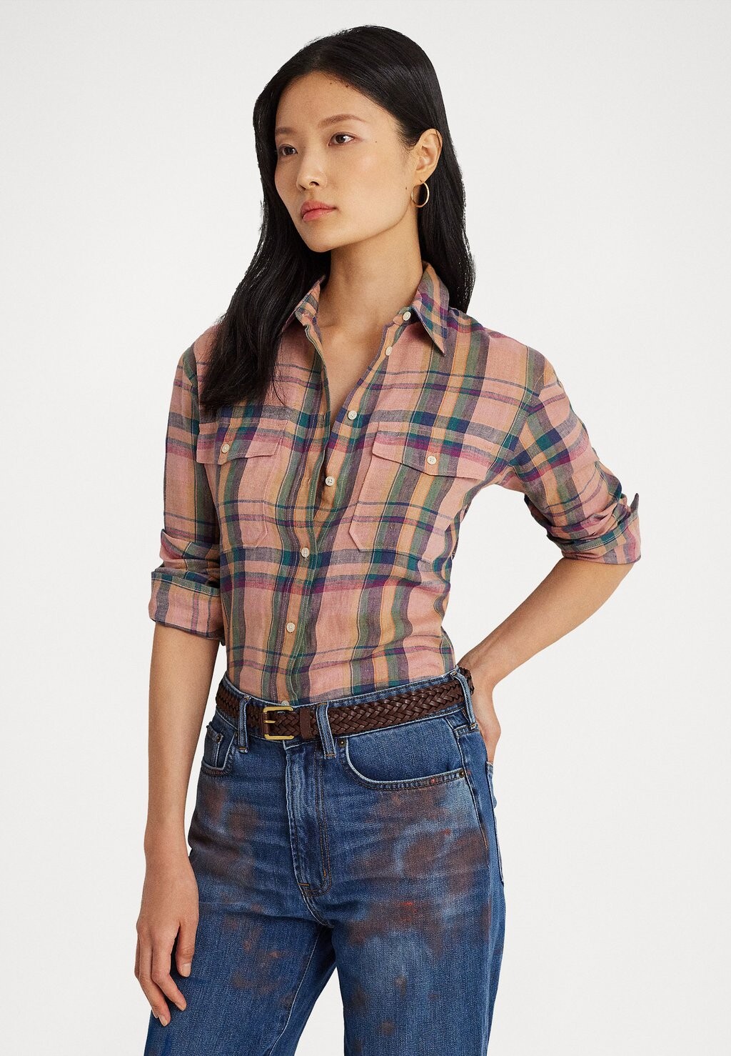 

Рубашка Lauren Ralph Lauren РУБАШКА С ДЛИННЫМ РУКАВОМ WAYNOKA, цвет pink/blue multi
