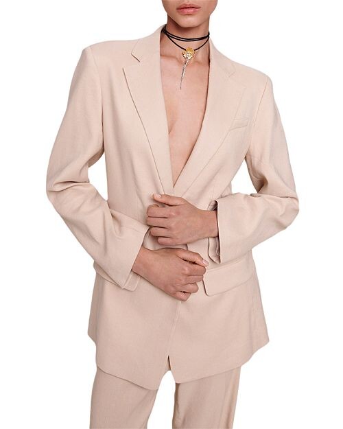 

Блейзер Vosta из смесового льна Maje, цвет Tan/Beige