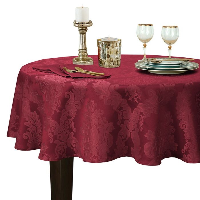 

Жаккардовая дамасская круглая скатерть Barcelona, ​​90 x 90 дюймов Elrene Home Fashions