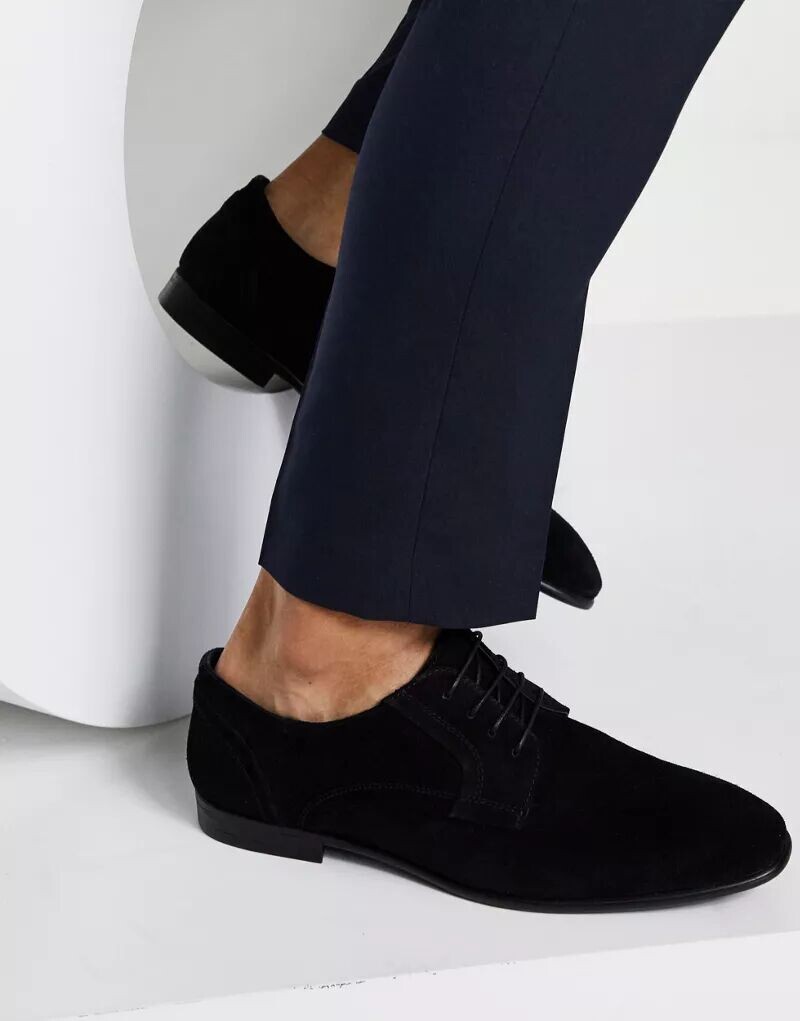 

Черные замшевые туфли дерби ASOS