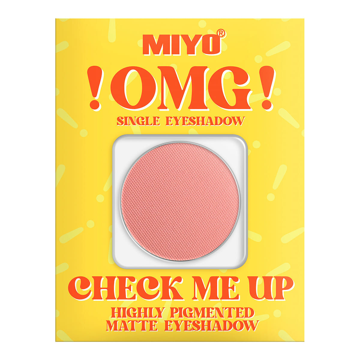 Матовые тени для век 15 насыщенного персика Miyo Omg! Check Me Up, 1,3 гр