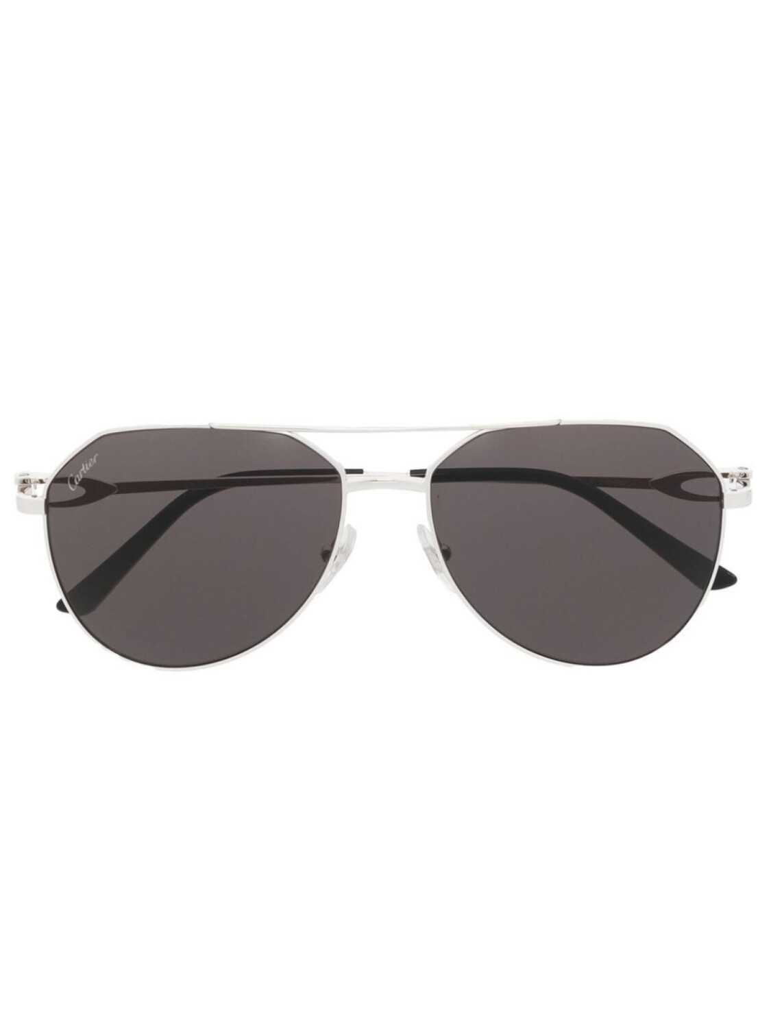 

Cartier Eyewear солнцезащитные очки-пилоты с затемненными линзами, серебряный
