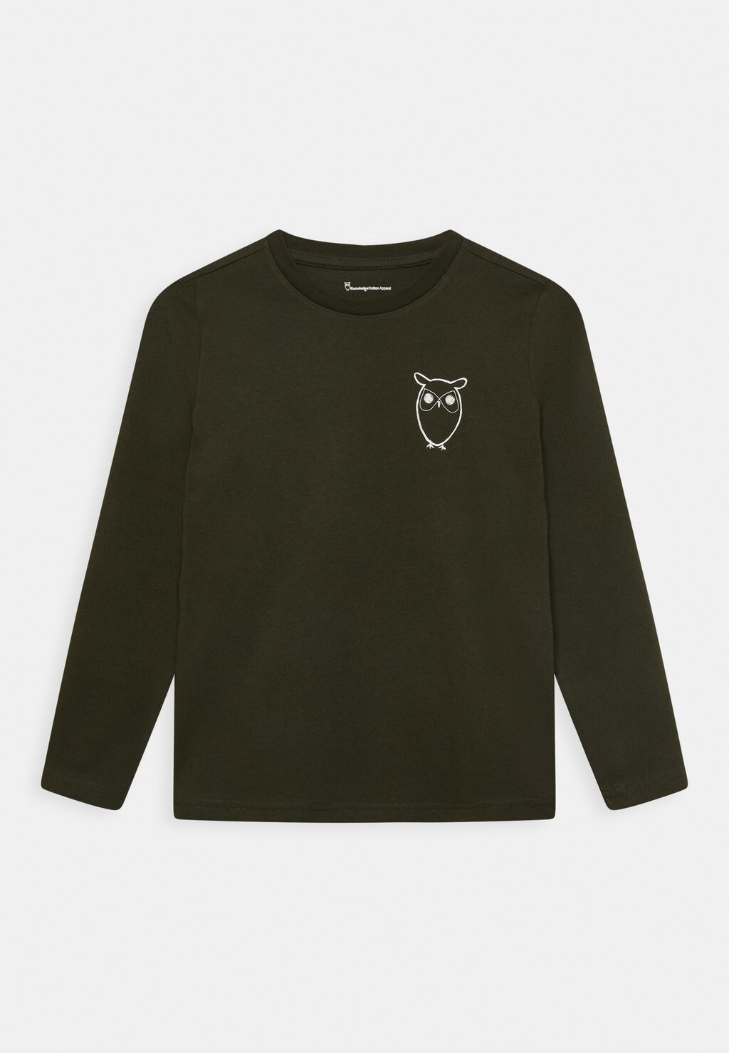 

Футболка с длинными рукавами Owl Long Sleeve Gots Vegan Unisex KnowledgeCotton Apparel, цвет forrest night