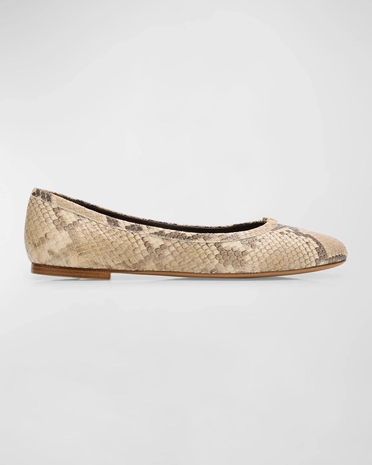 

Балетки Marcie со змеиным тиснением Chloé, цвет Misty Beige
