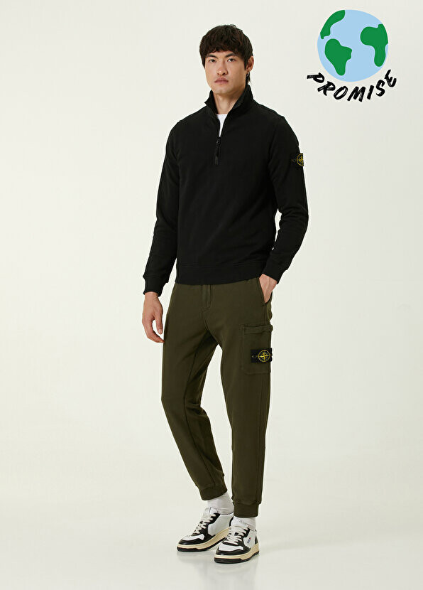 

Спортивные брюки цвета хаки с завязками на талии Stone Island