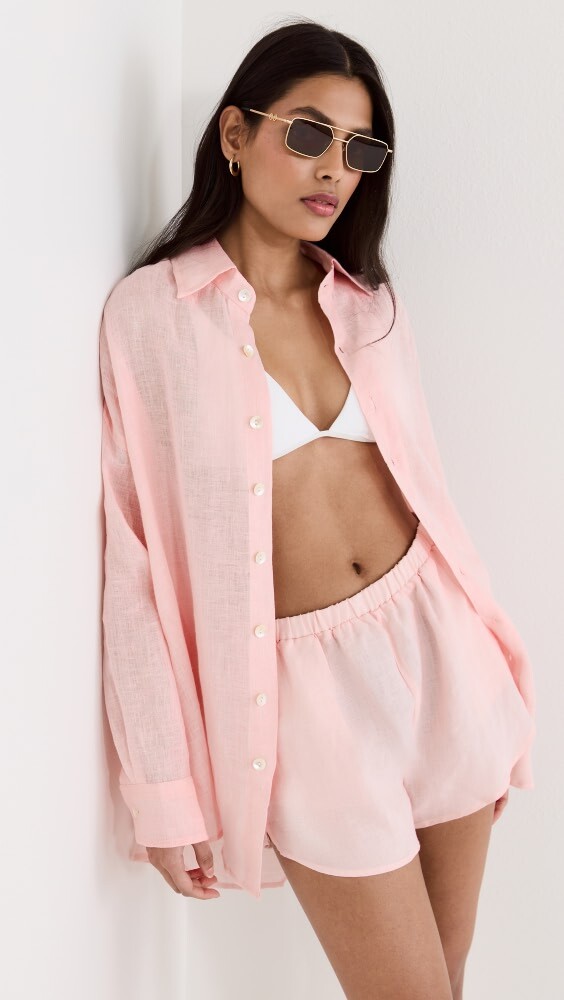 

Платье Vitamin A Playa Linen Oversized Shirt
