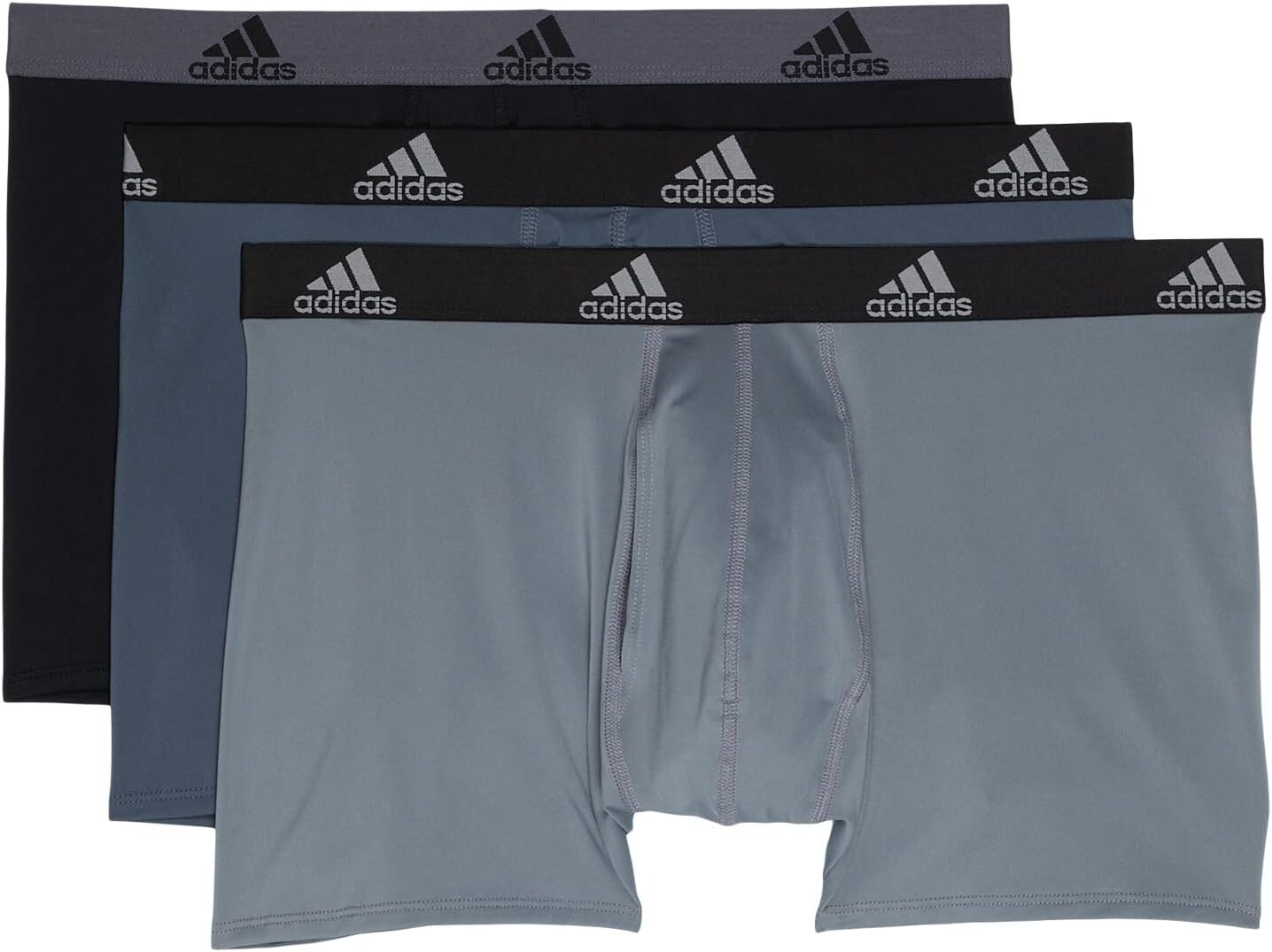 

Трусы Performance 3-Pack Trunks adidas, цвет Onix Grey/Black/Grey