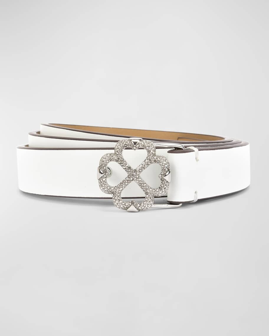 

Кожаный ремень с цветочной бляшкой Pave Spade kate spade new york