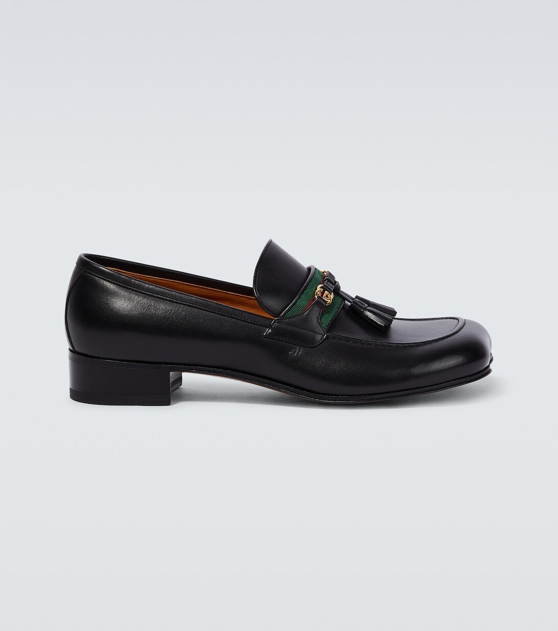 

Кожаные лоферы Interlocking G с кисточками Gucci, черный