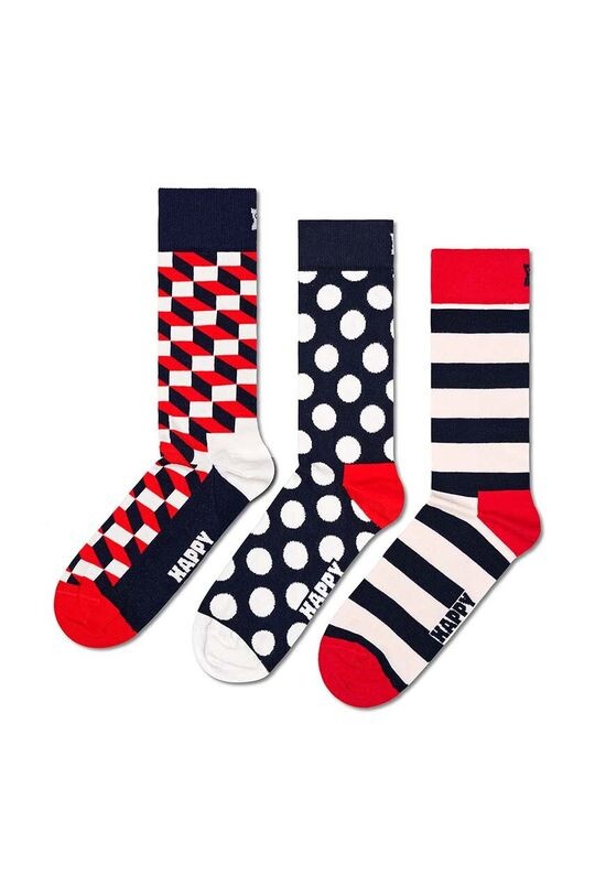 

Классические носки с наполнителем, 3 пары Happy Socks, мультиколор