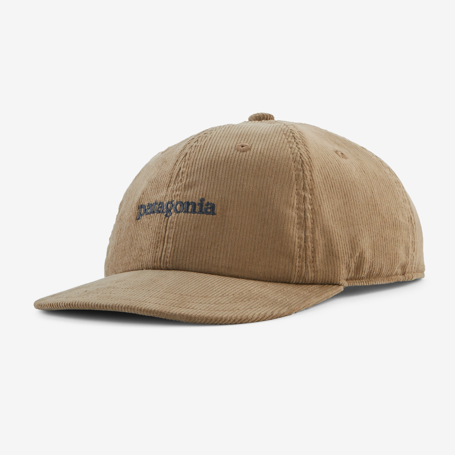 Вельветовая кепка Patagonia, цвет Text Logo: Mojave Khaki