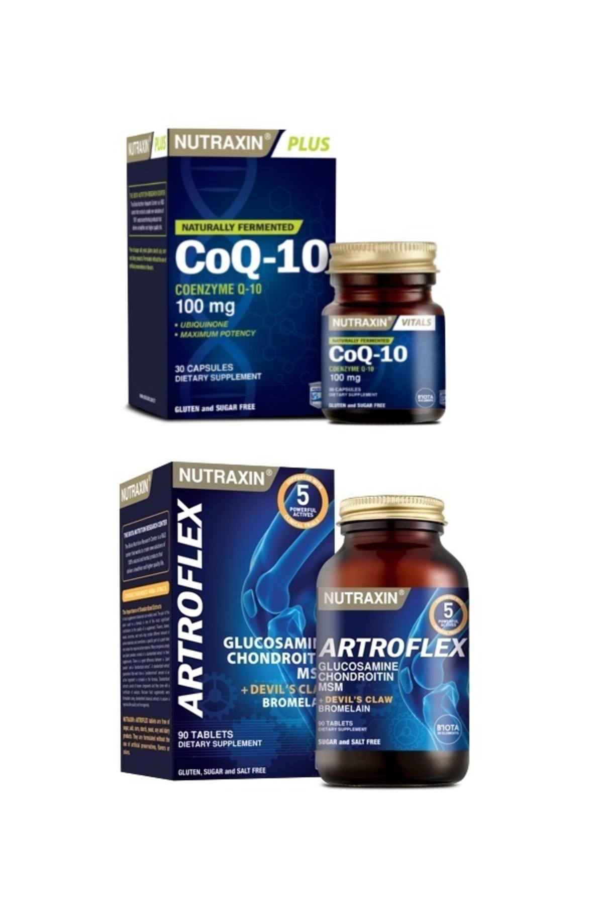 

Nutraxin Co Q-10 (100 мг) 30 капсул + Artroflex 90 таблеток