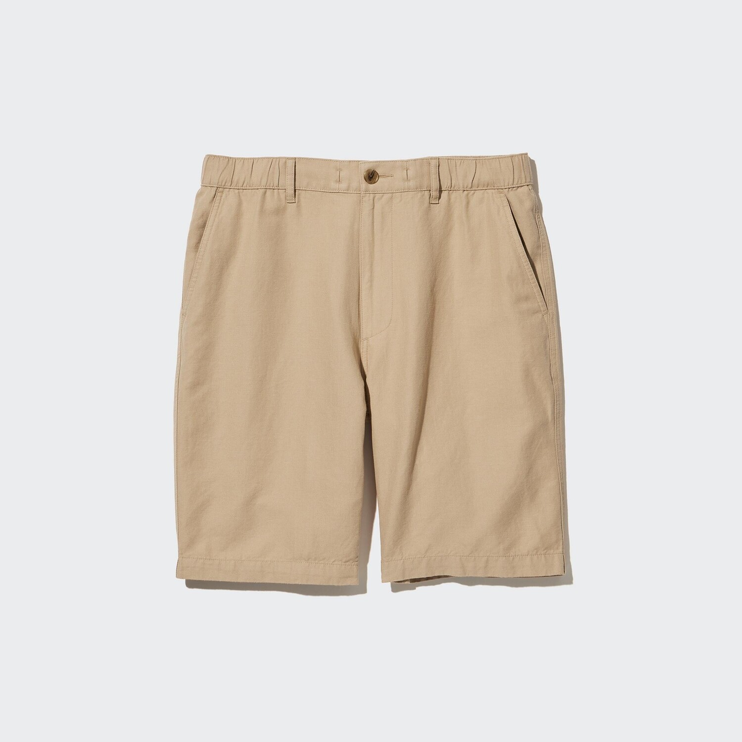 Шорты Uniqlo льняные, бежевый